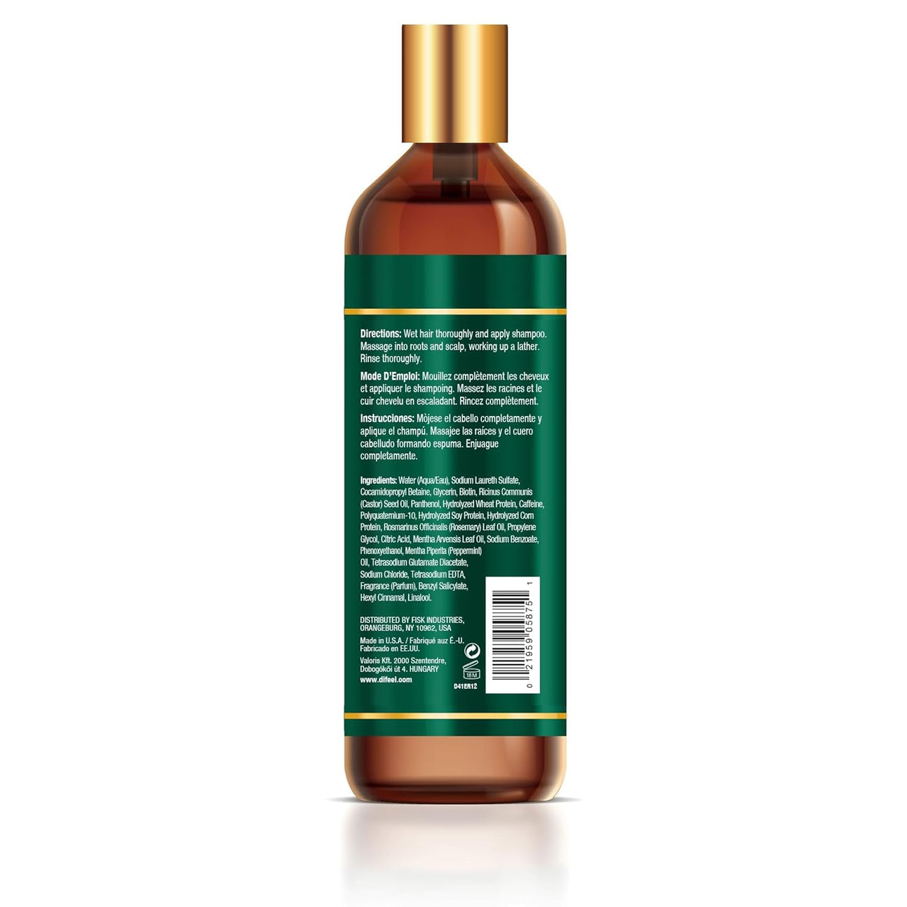 Difeel Rosemary & Mint Strengthening Shampoo 12oz - Elevate Styles