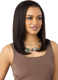 Thumbnail for Outre EverRoot 100% Unprocessed Human Hair Half Wig – HH-Yaki Straight 18