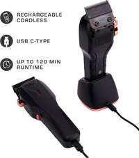 Thumbnail for Red Pro Cordless Clipper DLC Blade USB C Charging PCL02 - Elevate Styles
