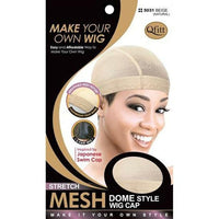 Thumbnail for Qfitt Stretch Mesh Dome Style Wig Cap 5031 Beige Natural