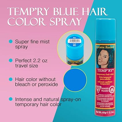 Jerome Russell Temp'ry Temporary Hair Color Spray 65 g / Net Wt. 2.2 oz - Elevate Styles