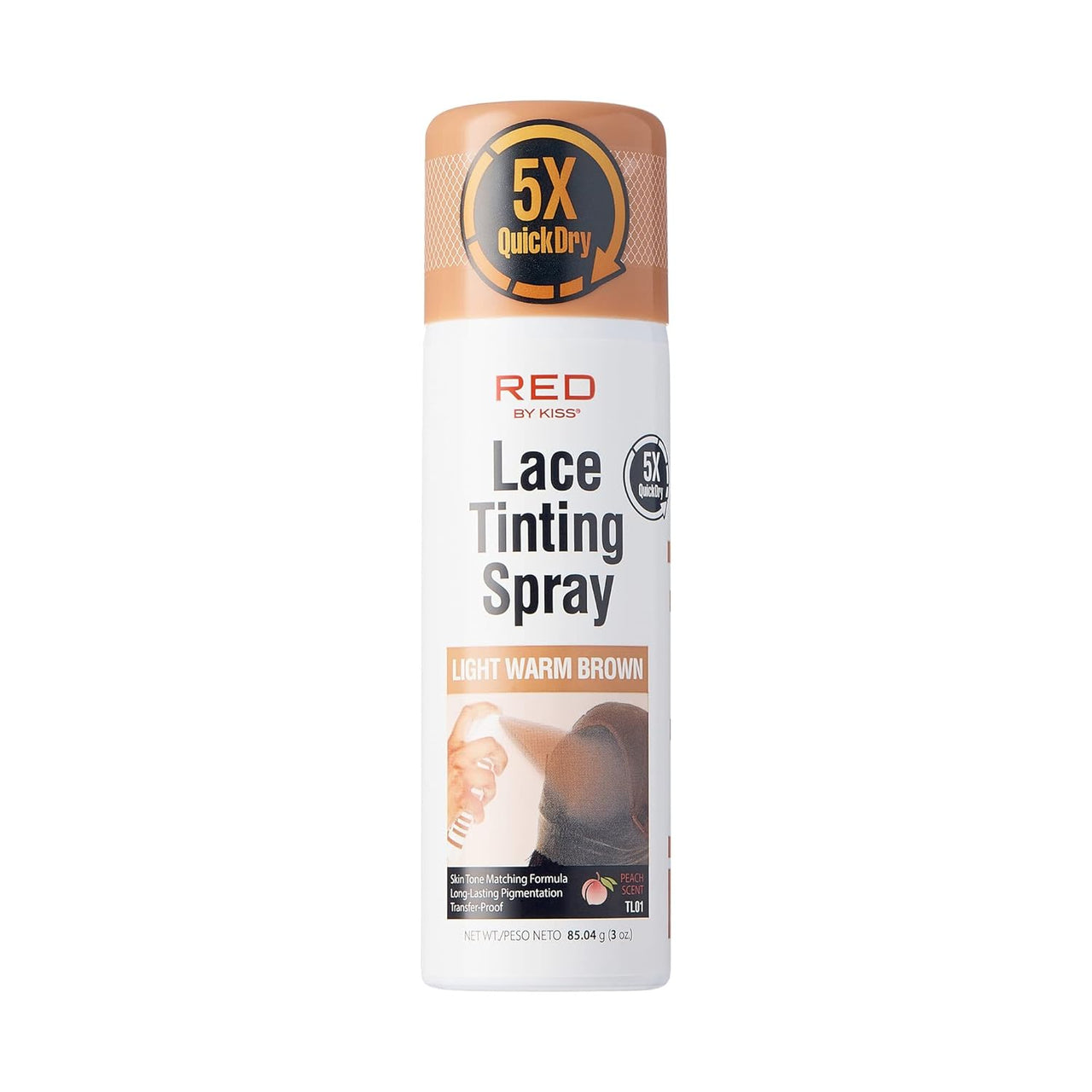 Red by Kiss Lace Tinting Spray Light Warm Brown 5X Quick Dry 3oz - Elevate Styles