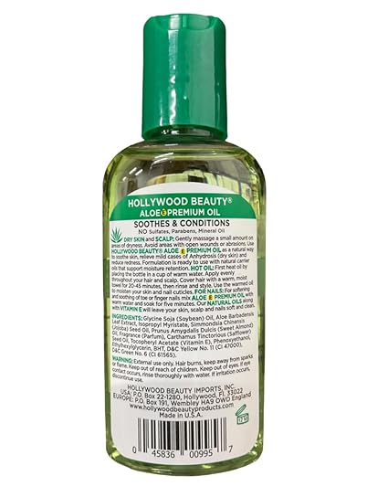 Hollywood Beauty Aloe Premium Oil 2 fl oz - Elevate Styles