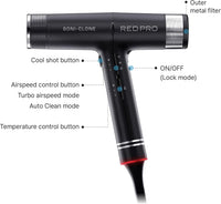 Thumbnail for Red Pro Soni-Clone Professional High-Speed Hair Dryer #HD09 - Elevate Styles