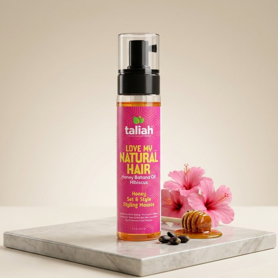 Taliah Waajid Love My Natural Hair Honey Set & Style Styling Mousse 8 oz