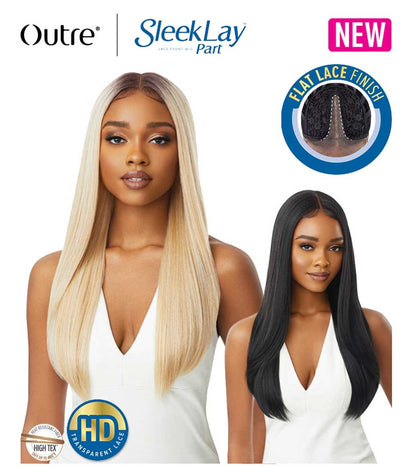 Outre Synthetic Sleek Lay Part HD Transparent Lace Front Wig Chanelle - Elevate Styles
