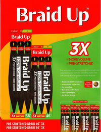 Thumbnail for Outre Synthetic Pre Stretched Braid 3X Pack BRAID UP 56