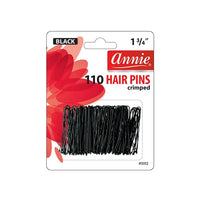 Thumbnail for Annie 110 Hair Pins Black 1 3 4 Inch Crimped 3312