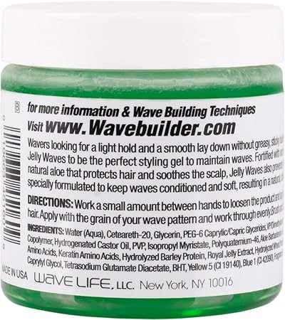 WaveBuilder Jelly Waves Aloe Soft Hold Pomade 4oz - Elevate Styles