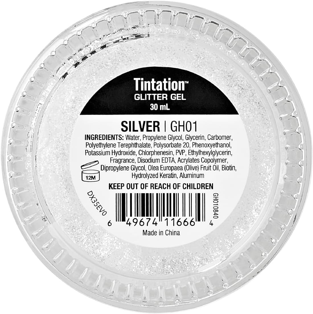 Kiss Tintation Glitter Gel Silver 1.01 oz. - Elevate Styles