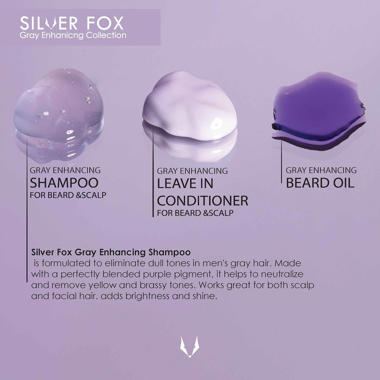 Silver Fox Gray Enhancing Shampoo for Beard & Scalp (280 mL / 9.5 oz)