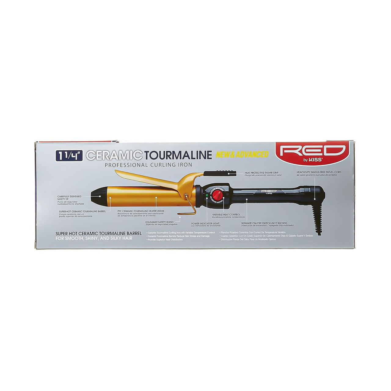 RED by Kiss Ceramic Tourmaline Professional Curling Iron - 1 1/4"