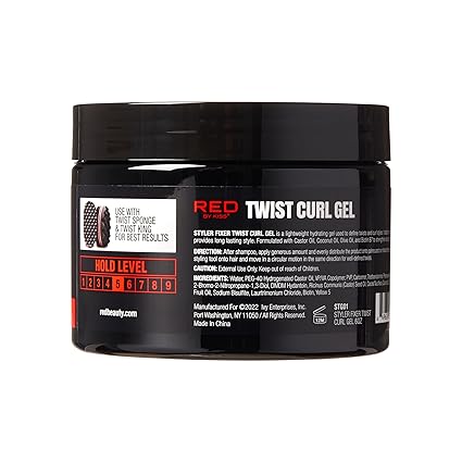 Red by Kiss Styler Fixer Twist Curl Gel (Soft Hold) 6oz - Elevate Styles