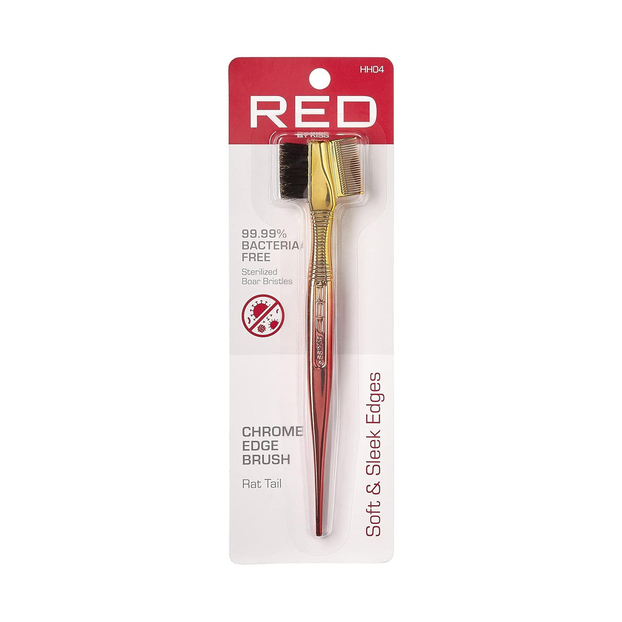 Red by Kiss Chrome Edge Brush Rat Tail Soft and Sleek Edges HH04 - Elevate Styles