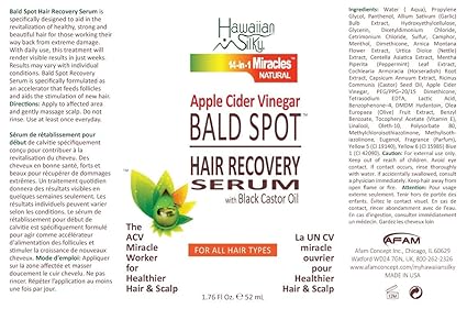 Hawaiian Silky 14-in-1 Miracle Natural Apple Cider Vinegar Bald Spot Hair Growing Serum 2 fl. oz. - Elevate Styles