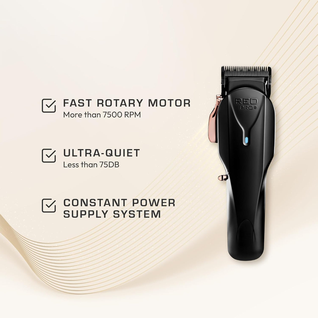 Red Pro Cordless Clipper DLC Blade USB C Charging PCL02 - Elevate Styles