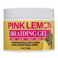 Thumbnail for Pink Lemon Braiding Gel – Maximum Hold for Edges, Locks, Twists & Braids (5 oz / 142g)