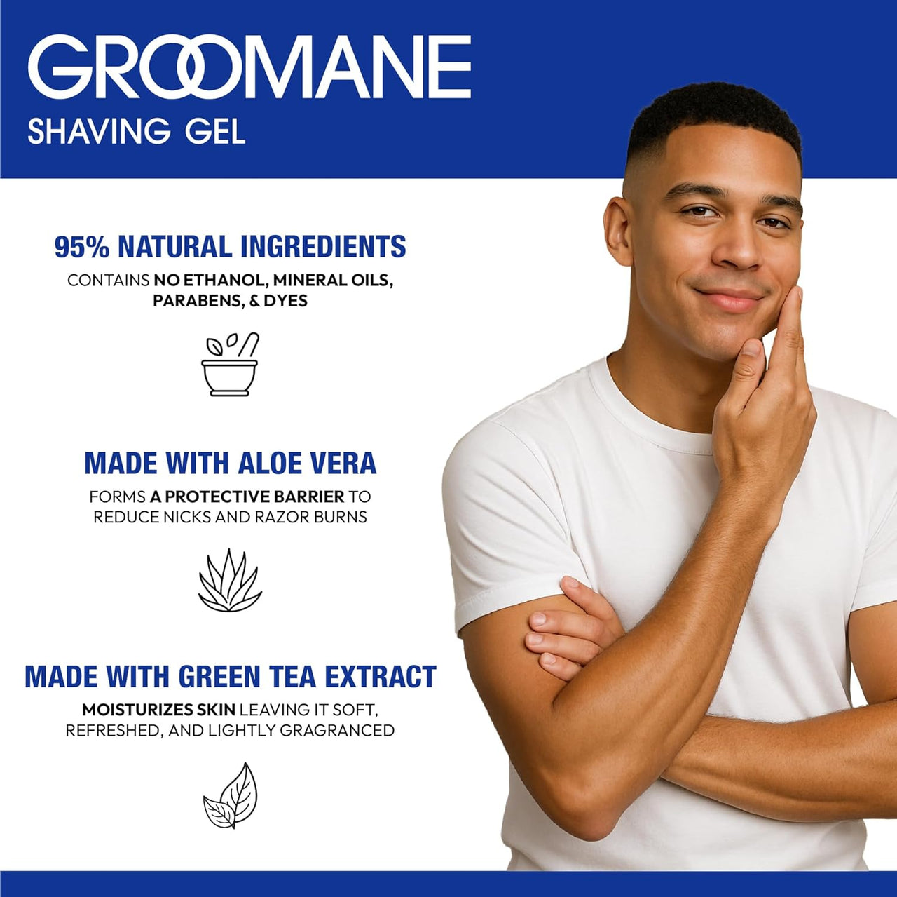 Red Pro Groomane Barber Grade Shaving Gel Sensitive 16.9 fl. oz. - Elevate Styles