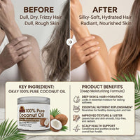 Thumbnail for OKAY 100% Pure Coconut Oil – Deep Moisturizing (177 mL / 6 oz)