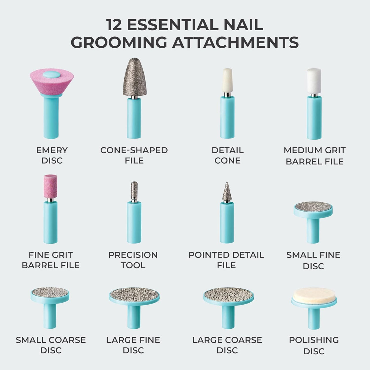 KISS Electric Nail Drill & Dryer Kit – 12 Attachments, Rechargeable 2464N - Elevate Styles