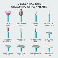 Thumbnail for KISS Electric Nail Drill & Dryer Kit – 12 Attachments, Rechargeable 2464N - Elevate Styles