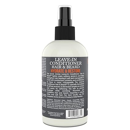 Uncle Jimmy Leave-In Conditioner 8oz - Elevate Styles
