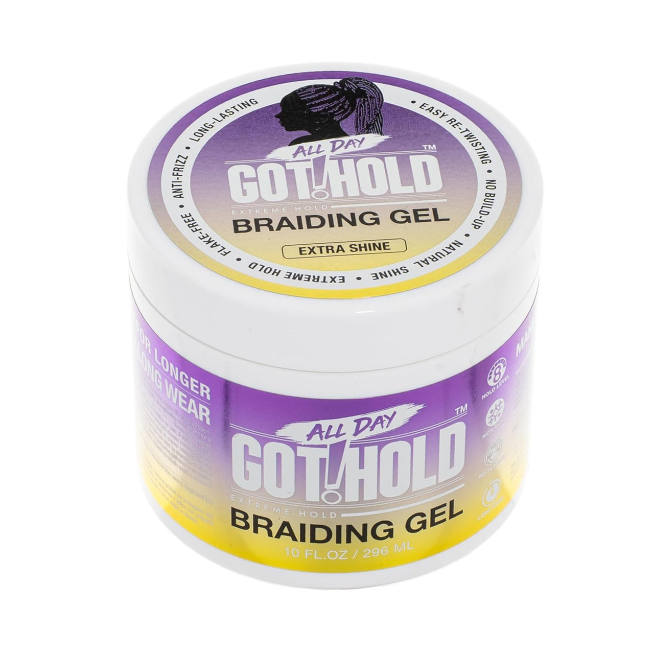 All Day Got!Hold Extreme Hold Braiding Gel Extra Shine 10 Fl. Oz. (296 mL)