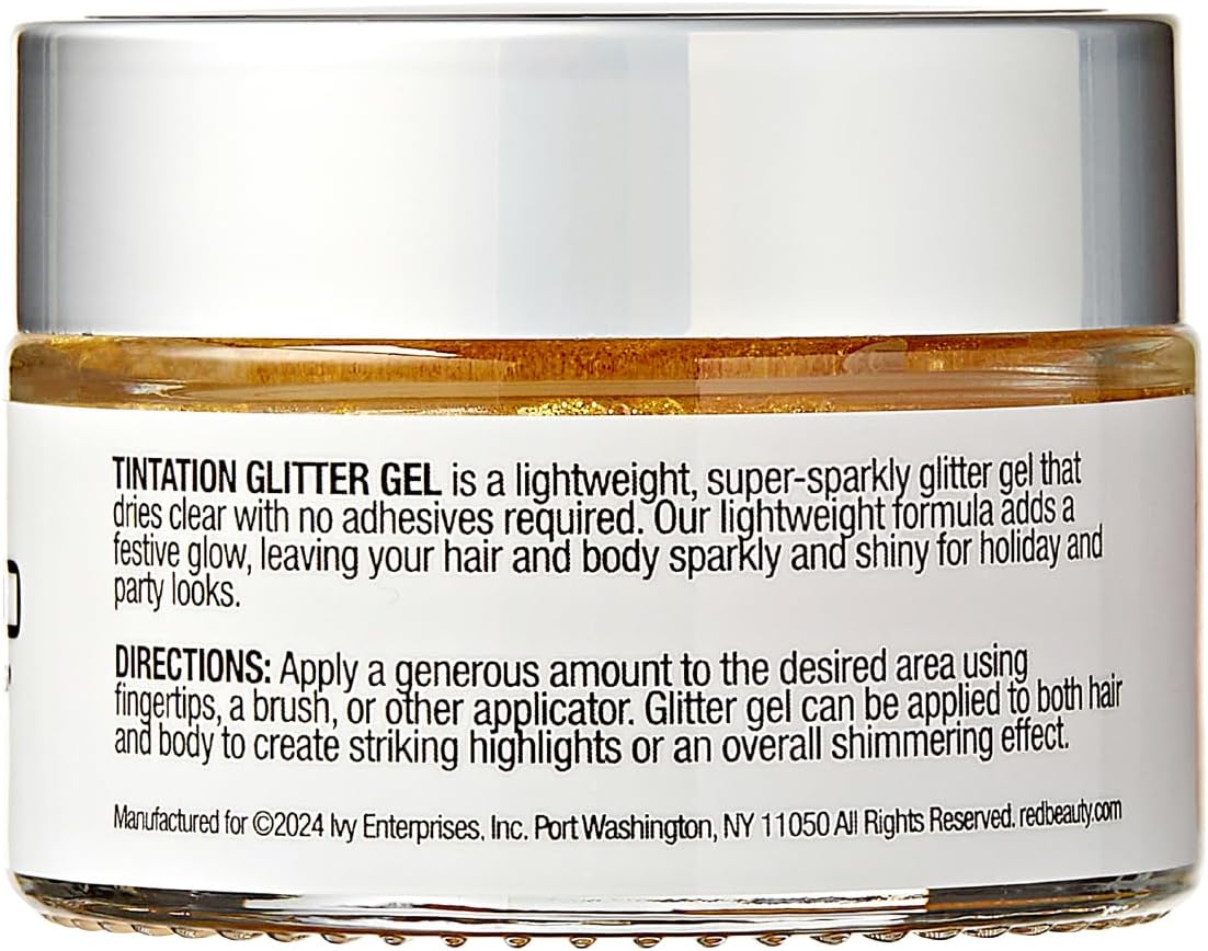 Kiss Tintation Glitter Gel Gold 1.01 oz. - Elevate Styles