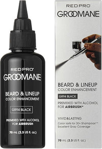 Thumbnail for Red Pro Groomane Beard & Lineup Color Enhancement – GR94 Black (70 mL / 2.3 US fl. oz.) - Elevate Styles