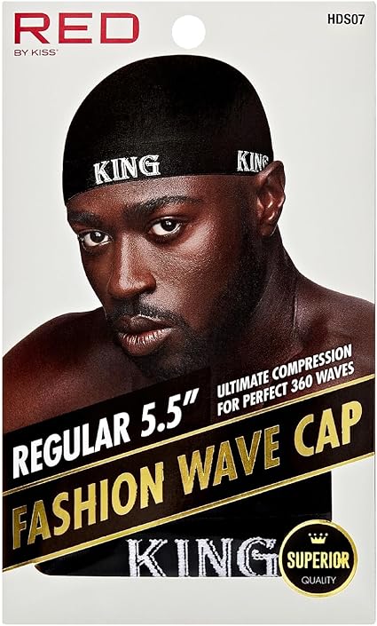 RED by KISS Fashion Wave Cap – Regular 5.5" King Black (HDS07)
