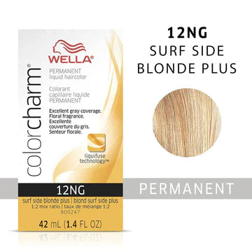 Wella Colorcharm Permanent Liquid Haircolor 12NG Surf Side Blonde Plus 1.4 fl. oz. - Elevate Styles