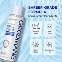 Thumbnail for Red Pro Groomane Barber Grade Men's Toner Exfoliating 8 fl. oz. - Elevate Styles
