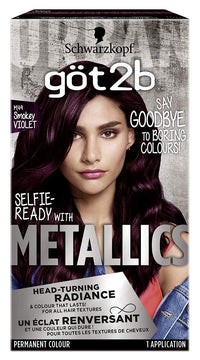 Thumbnail for got2b Metallics Permanent Hair Color Smokey Violet – Long Lasting Metallic Violet Hair Dye