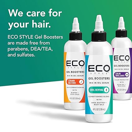 Eco Style Gel Boosters Curl Revival Mix In Oil Serum 4 fl. oz. - Elevate Styles
