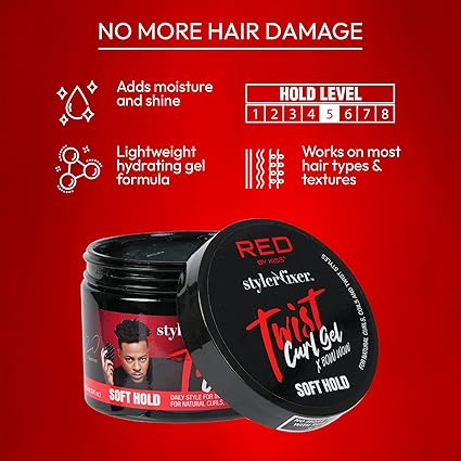 Red by Kiss Styler Fixer Twist Curl Gel (Soft Hold) 6oz - Elevate Styles