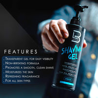 Thumbnail for L3VEL3 Shaving Gel – Aqua (16.9 fl. oz. / 500 mL)