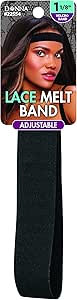 Donna Lace Melt Band Adjustable Black 1 1/8" - Elevate Styles