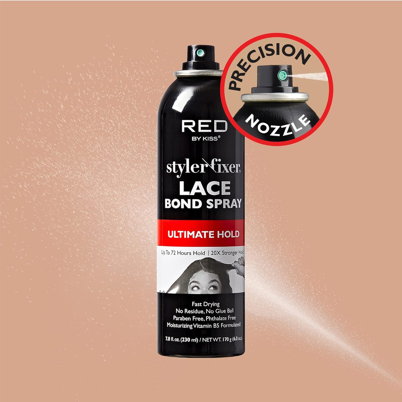 Red by Kiss Styler Fixer Lace Bond Spray Ultimate Hold 7.8 fl. oz. - Elevate Styles