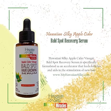 Hawaiian Silky 14-in-1 Miracle Natural Apple Cider Vinegar Bald Spot Hair Growing Serum 2 fl. oz. - Elevate Styles