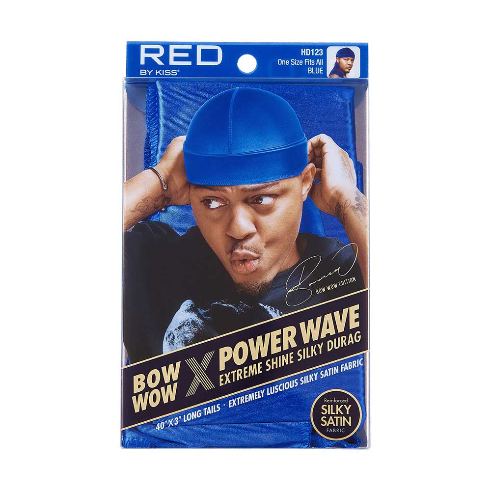 Red by Kiss Power Wave Extreme Shine Silky Durag – Blue HD123 - Elevate Styles