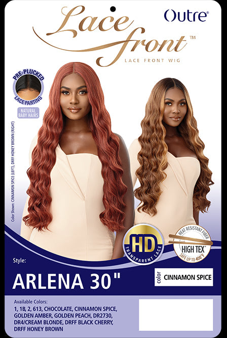 Outre Synthetic LONG Wavy HD Transparent Lace Front Wig Arlena 30" - Elevate Styles