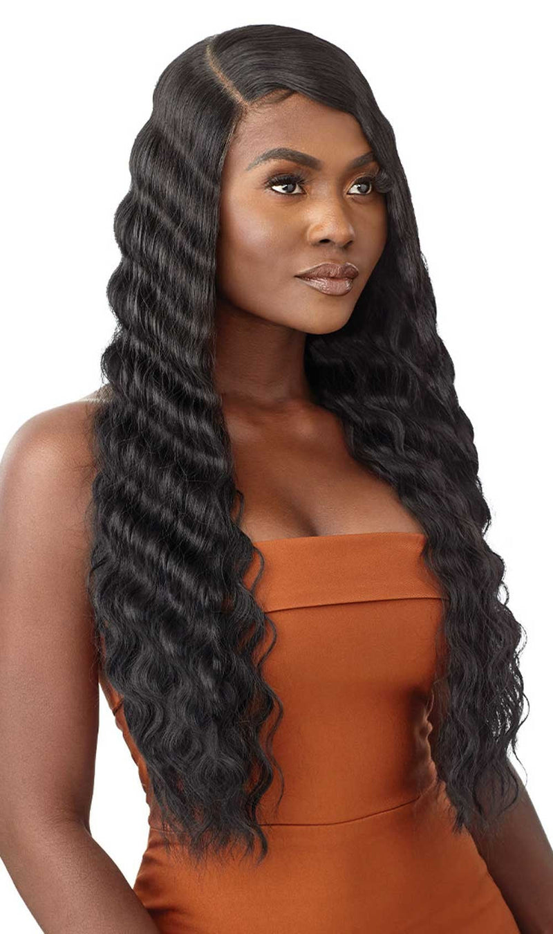 Outre Synthetic Crimp Wave HD Transparent Lace Front Wig Azalyn 28" - Elevate Styles