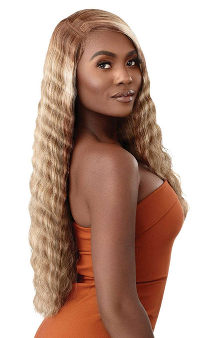 Outre Synthetic Crimp Wave HD Transparent Lace Front Wig Azalyn 28" - Elevate Styles
