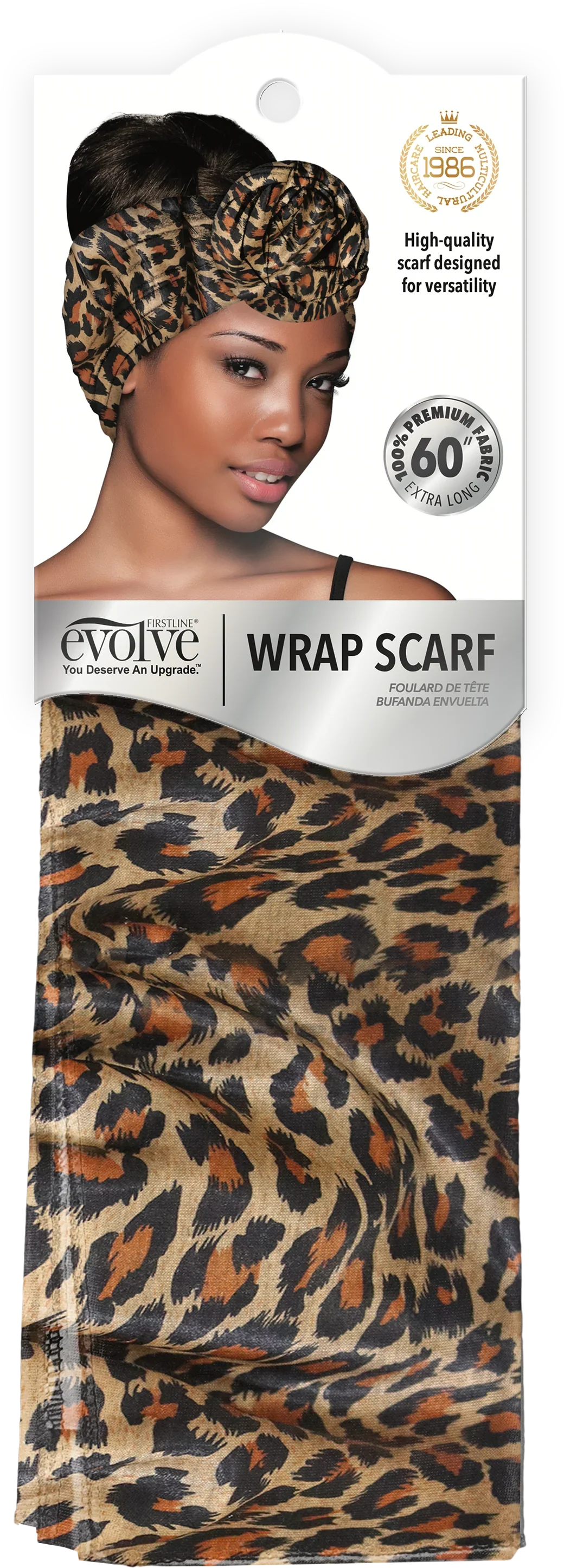 Evolve Wrap Scarf Leopard Print 308