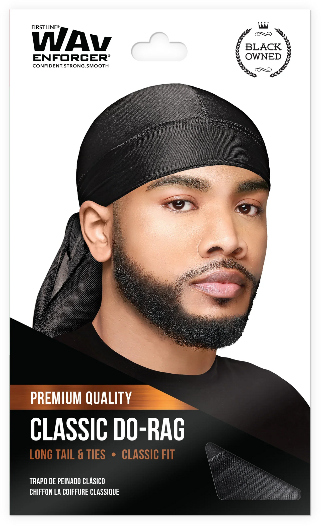Firstline Wav Enforcer Classic Do Rag Black 103 | Elevate Styles
