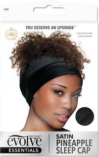 Thumbnail for Evolve Essentials Satin Pineapple Sleep Cap Black 1410