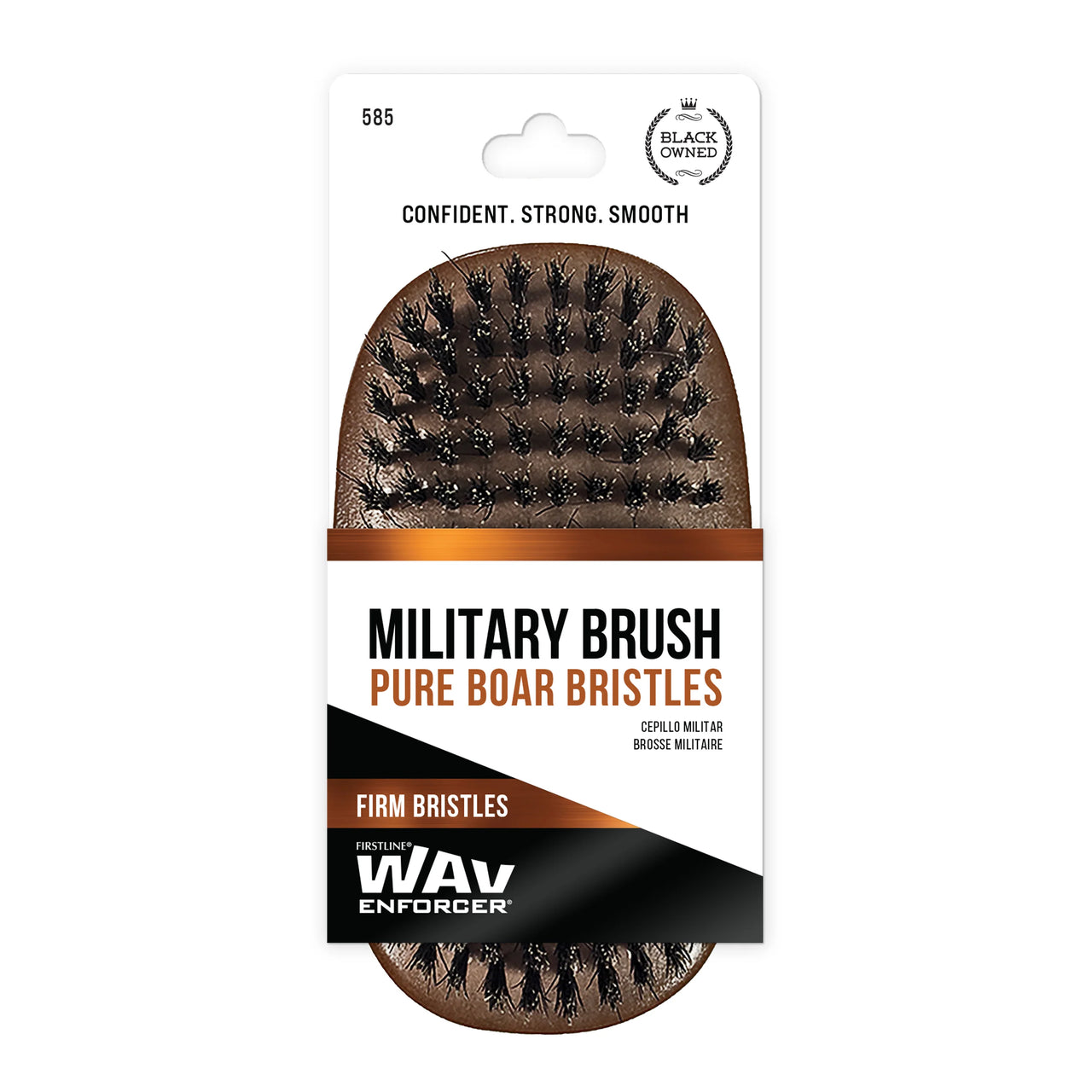 WavEnforcer Military Brush Pure Boar Bristles Firm 585