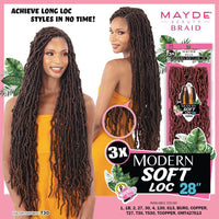 Thumbnail for Mayde Beauty Braid 3X Modern Soft Loc 28 Crochet Locs Natural Texture