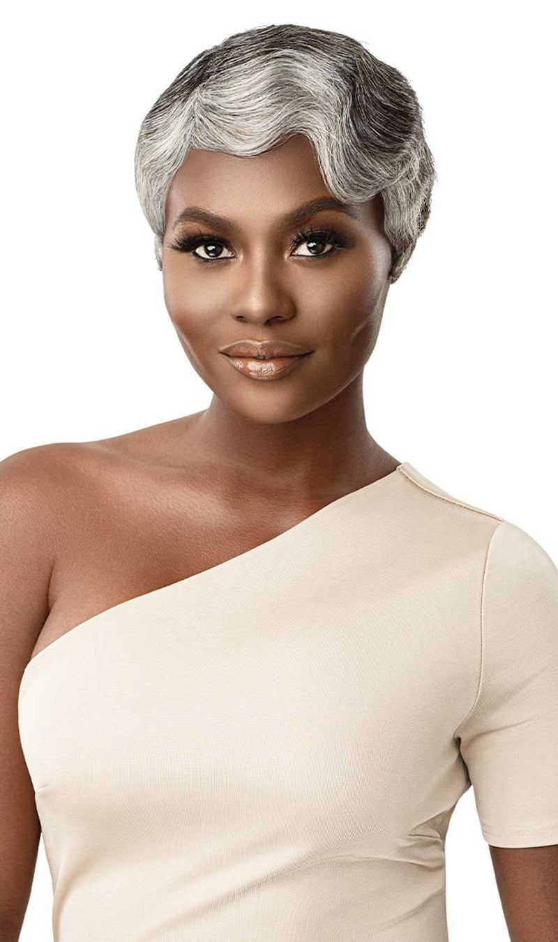 Outre Fab&Fly™ Gray Glamour Human Hair Full Cap Wig Marinette - Elevate Styles