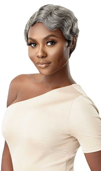 Thumbnail for Outre Fab&Fly™ Gray Glamour Human Hair Full Cap Wig Marinette - Elevate Styles